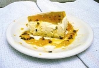 Postre Cake de Maracuja bajas calorias